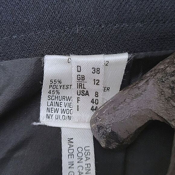 Vtg black wool blend gathered side split maxi skirt - Picture 6 of 10